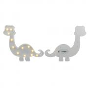 Pooqla Super Cute Dinosaur LED Night Light, Childen Kids Bedroom Decorative Table Lamps, Marquee Animal Sign, Gift for all Dinosaur Lovers! (Dinosaur - White)