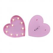 Pooqla Light up Pink Heart Sign Marquee night light kids light wedding light LED Plastic light up heart shape love sign battery operated 10
