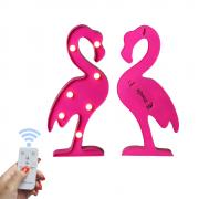 Pooqla  Battery Operated Night Light LED Marquee Sign with Wireless Remote Control for Kids' Room, Bedroom, Gift, Party, Home Decorations(Flamingo)