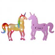 Pooqla LED Painted Unicorn Night Light, Battery Operated Decorative Marquee Unicorn Sign, Decor for Birthday Party, Kids Room, Living Room â€“ Pink