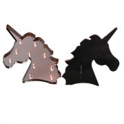 Pooqla Unicorn Decorative Marquee Signs LED Unicorn Night Light for Party Supplies Table Wall Decoration, Kids' Room, Living Room, Bedroom (Unicorn Head - Rose Gold Glitter)