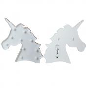Pooqla Unicorn Marquee Battery Light with 10 Warm White LEDs Home Decoration LED Marquee Sign LED Light up Unicorn Letters (White)
