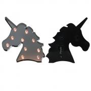 Pooqla Unicorn Decorative Marquee Signs LED Unicorn Night Light for Party Supplies Table Wall Decoration, Kids' Room, Living Room, Bedroom (Unicorn Head - Silver Glitter)