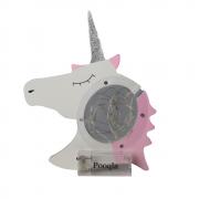 Pooqla Unicorn Head Light Up LED Bedroom Decoration, Lovely Wood Decorative Signs For Nursery Bedroom Living Room Table Decor (Unicorn Head - Sleeping)