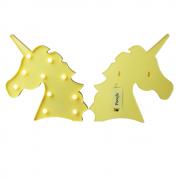 Pooqla Unicorn Marquee Battery Light with 10 Warm White LEDs Home Decoration LED Marquee Sign LED Light up Unicorn Letters (Yellow)