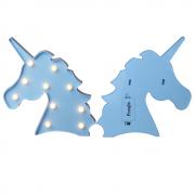 Pooqla Unicorn Marquee Battery Light with 10 Warm White LEDs Home Decoration LED Marquee Sign LED Light up Unicorn Letters (Blue)