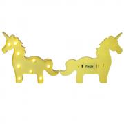 Pooqla Yellow Unicorn Shaped Animal Light Table Lamp 3D Marquee Unicorn Sign Marquee Letter Nightlight Home Decoration Battery Operated