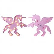 Pooqla New Style Plastic Pegasus Unicorn with Wings Night Light Animal Shape LED Marquee Sign, Indoor Decorative Lighting for Kids Children Bedroom, LED Table Lamps Mood Lighting â€“ Pink