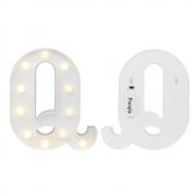 Pooqla LED Marquee Letter Lights Alphabet Light Up Sign for Wedding Home Party Bar Decoration Q