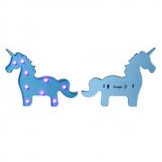 Pooqla Blue Unicorn Sign LED Night Light With Purple Emitting, Mystical Gift for Child Kids Baby Girls Bedroom Birthday (Blue Unicorn - Purple glow)