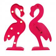 Fiesta Tropical Plastic Flamingo Marquee Light, LED Baby Night Light, Romantic Dim Mood Lamp 2AA Battery Operated, Wall Decor