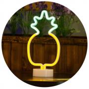 Pineapple Neon Signs, LED Neon Light Sign with Holder Base for Party Supplies Girls Room Decoration Accessory for Luau Summer Party Table Decoration Children Kids Gifts (Pineapple with Holder) 