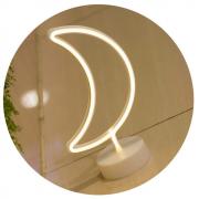 Moon Neon Signs, LED Neon Light Sign with Holder Base for Home Party Birthday Bedroom Bedside Table Decoration Children Kids Gifts (Moon with Holder) 