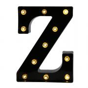 Decorative LED Illuminated Letter Marquee Sign - Alphabet Marquee Letters with Lights for Wedding Birthday Party Christmas Night Light Lamp Home Bar Decoration Z, Black 