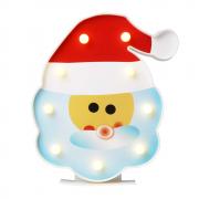 Merry Christmas Santa Claus Shape LED Night Lights,Battery&USB Powered for Indoor&Outdoor Decorative Table Lamps Novelty LED Mood Light for Home Party Christmas Decor (Santa Claus)
