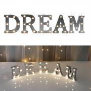 Decorative Illuminated Dream Marquee Word Sign (Silver Color 4.21