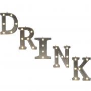 Decorative Illuminated Marquee Word Sign (Silver Color 4.21