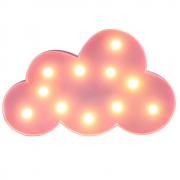 Cute Cloud Sign - 11 LED Lights - Marquee Cloud with Lights - Lighted Cloud Sign - LED Marquee Cloud Lamp- Home Decor Accents - Battery Cloud Lights (Pink, Cloud Symbol) 
