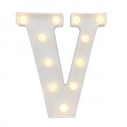 Pooqla LED Marquee Letter Lights Alphabet Light Up Sign for Wedding Home Party Bar Decoration V