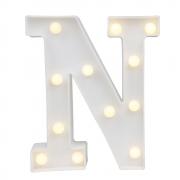Decorative LED Illuminated Letter Marquee Sign - Alphabet Marquee Letters with Lights for Wedding Birthday Party Christmas Night Light Lamp Home Bar Decoration N, Black