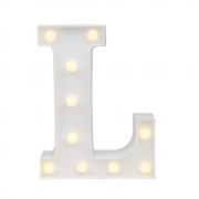Decorative LED Illuminated Letter Marquee Sign - Alphabet Marquee Letters with Lights for Wedding Birthday Party Christmas Night Light Lamp Home Bar Decoration L, Black 