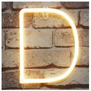 Neon Letter Sign Night Lights LED Alphabet Neon Art Lights Wall Decor Light up Words for Wedding Birthday Party Christmas Home Bar Decoration D