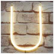 Neon Letter Sign Night Lights LED Alphabet Neon Art Lights Wall Decor Light up Words for Wedding Birthday Party Christmas Home Bar Decoration U