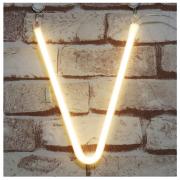 Neon Letter Sign Night Lights LED Alphabet Neon Art Lights Wall Decor Light up Words for Wedding Birthday Party Christmas Home Bar Decoration V