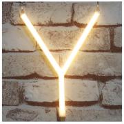 Neon Letter Sign Night Lights LED Alphabet Neon Art Lights Wall Decor Light up Words for Wedding Birthday Party Christmas Home Bar Decoration Y 