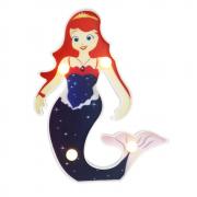 3D Mermaid Marquee Sign Night Light, Lighted Mermaid Toys, Fairytale Little Sea-Maid Lamp for Baby Girls (Red)