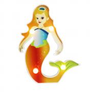 Mermaid Toys Visual 3D Lamp Illusion, Mermaid Marquee Sign Night Light, Princess Birthday for Girl Kids (Orange)
