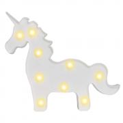 White Unicorn Shaped Animal Light Table Lamp 3D Marquee Unicorn Sign Marquee Letter Nightlight Home Decoration Battery Operated