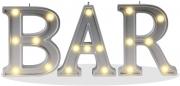 Decorative Illuminated BAR Marquee Word Sign (Silver Color 4.21
